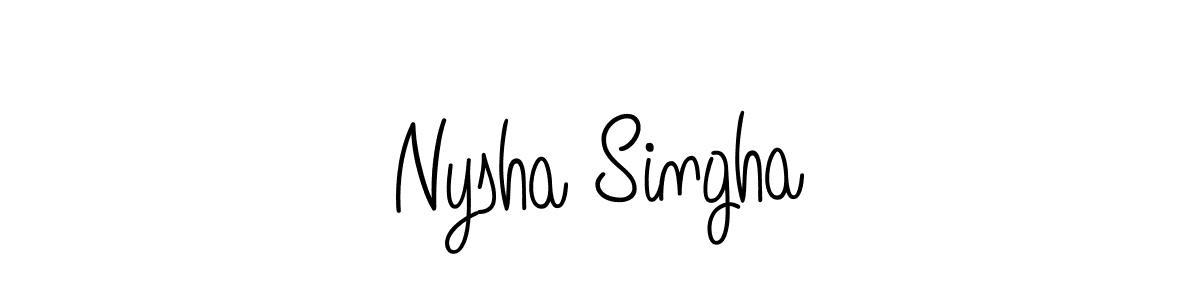 Angelique-Rose-font-FFP is a professional signature style that is perfect for those who want to add a touch of class to their signature. It is also a great choice for those who want to make their signature more unique. Get Nysha Singha name to fancy signature for free. Nysha Singha signature style 5 images and pictures png