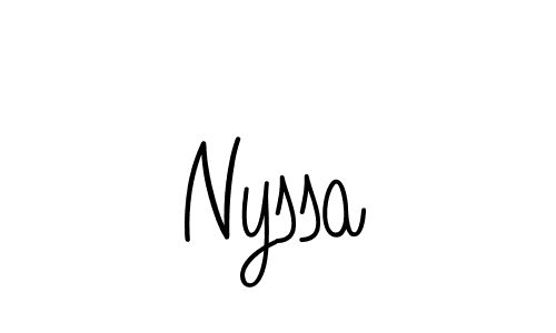 Also we have Nyssa name is the best signature style. Create professional handwritten signature collection using Angelique-Rose-font-FFP autograph style. Nyssa signature style 5 images and pictures png