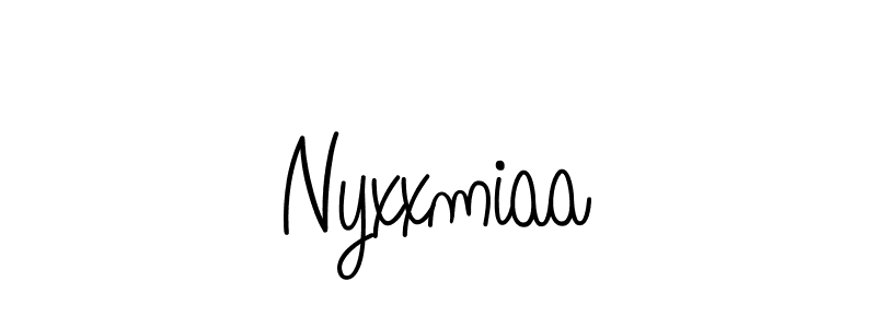 Nyxxmiaa stylish signature style. Best Handwritten Sign (Angelique-Rose-font-FFP) for my name. Handwritten Signature Collection Ideas for my name Nyxxmiaa. Nyxxmiaa signature style 5 images and pictures png