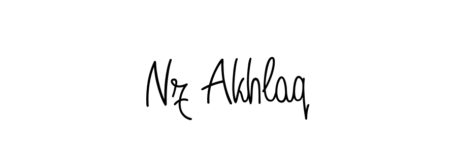 How to Draw Nz Akhlaq signature style? Angelique-Rose-font-FFP is a latest design signature styles for name Nz Akhlaq. Nz Akhlaq signature style 5 images and pictures png