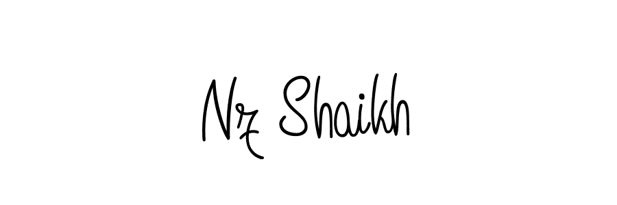 The best way (Angelique-Rose-font-FFP) to make a short signature is to pick only two or three words in your name. The name Nz Shaikh include a total of six letters. For converting this name. Nz Shaikh signature style 5 images and pictures png