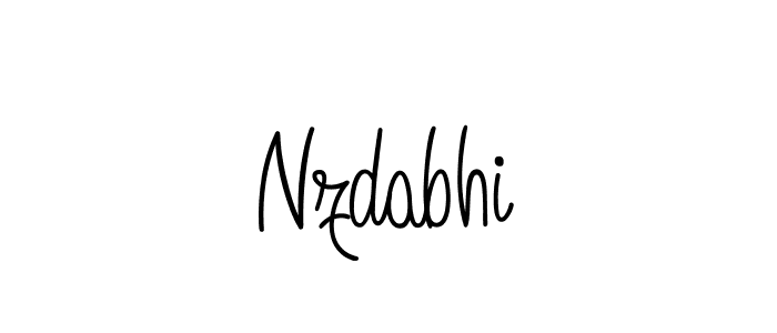 Make a beautiful signature design for name Nzdabhi. With this signature (Angelique-Rose-font-FFP) style, you can create a handwritten signature for free. Nzdabhi signature style 5 images and pictures png