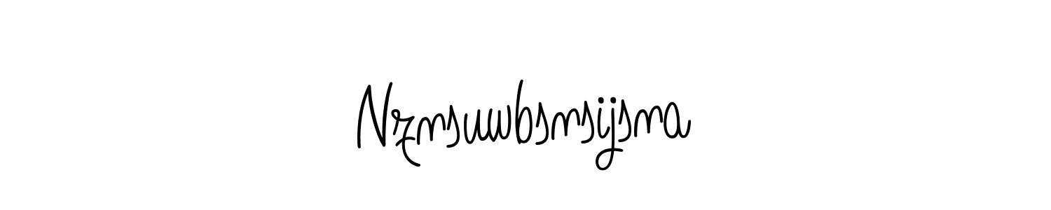 The best way (Angelique-Rose-font-FFP) to make a short signature is to pick only two or three words in your name. The name Nznsuwbsnsijsna include a total of six letters. For converting this name. Nznsuwbsnsijsna signature style 5 images and pictures png