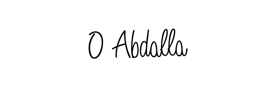 The best way (Angelique-Rose-font-FFP) to make a short signature is to pick only two or three words in your name. The name O Abdalla include a total of six letters. For converting this name. O Abdalla signature style 5 images and pictures png