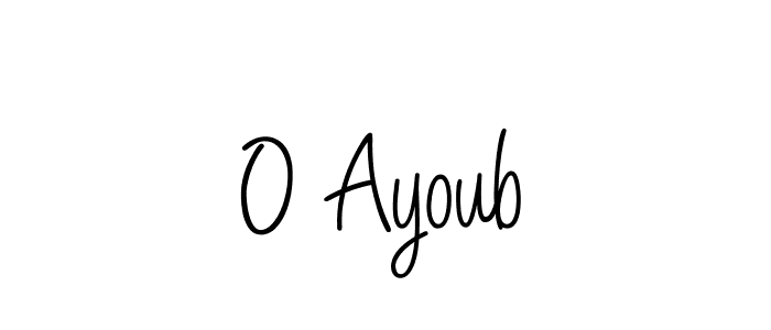 Also we have O Ayoub name is the best signature style. Create professional handwritten signature collection using Angelique-Rose-font-FFP autograph style. O Ayoub signature style 5 images and pictures png