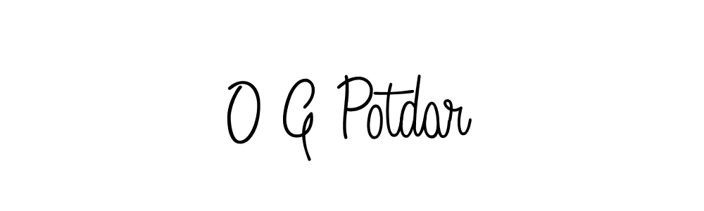 Also we have O G Potdar name is the best signature style. Create professional handwritten signature collection using Angelique-Rose-font-FFP autograph style. O G Potdar signature style 5 images and pictures png