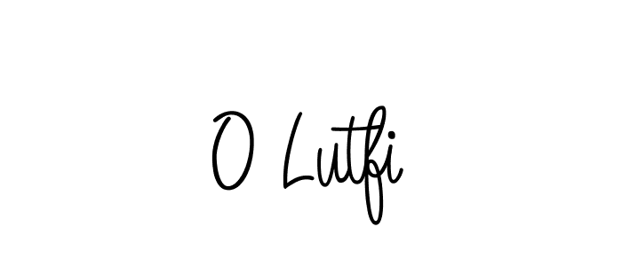 How to make O Lutfi name signature. Use Angelique-Rose-font-FFP style for creating short signs online. This is the latest handwritten sign. O Lutfi signature style 5 images and pictures png