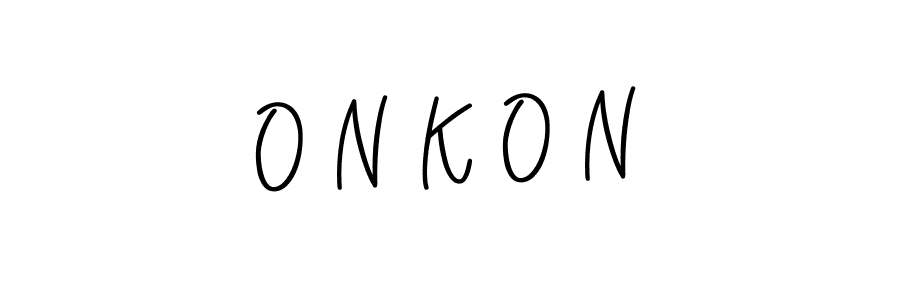 Make a beautiful signature design for name O N K O N. Use this online signature maker to create a handwritten signature for free. O N K O N signature style 5 images and pictures png