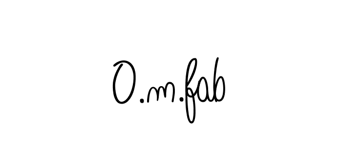 Angelique-Rose-font-FFP is a professional signature style that is perfect for those who want to add a touch of class to their signature. It is also a great choice for those who want to make their signature more unique. Get O.m.fab name to fancy signature for free. O.m.fab signature style 5 images and pictures png