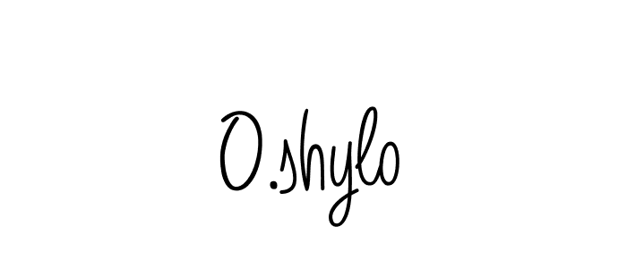 The best way (Angelique-Rose-font-FFP) to make a short signature is to pick only two or three words in your name. The name O.shylo include a total of six letters. For converting this name. O.shylo signature style 5 images and pictures png