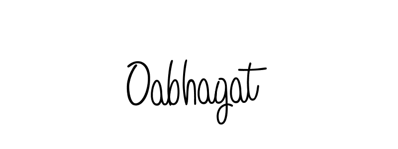 Make a beautiful signature design for name Oabhagat. With this signature (Angelique-Rose-font-FFP) style, you can create a handwritten signature for free. Oabhagat signature style 5 images and pictures png