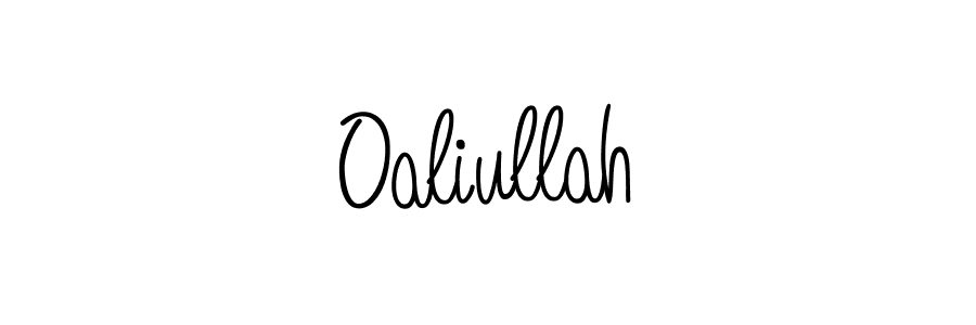 Make a beautiful signature design for name Oaliullah. With this signature (Angelique-Rose-font-FFP) style, you can create a handwritten signature for free. Oaliullah signature style 5 images and pictures png