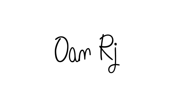 How to make Oan Rj name signature. Use Angelique-Rose-font-FFP style for creating short signs online. This is the latest handwritten sign. Oan Rj signature style 5 images and pictures png