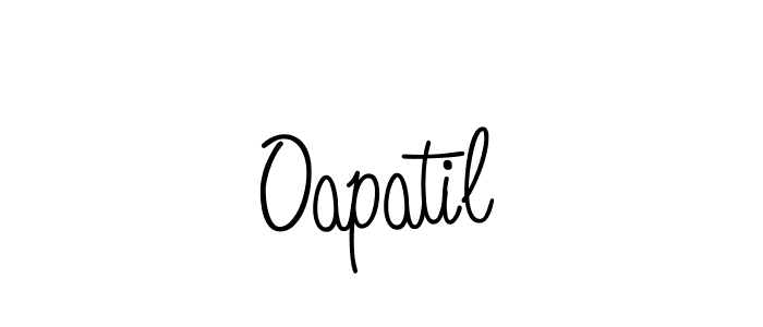 You should practise on your own different ways (Angelique-Rose-font-FFP) to write your name (Oapatil) in signature. don't let someone else do it for you. Oapatil signature style 5 images and pictures png