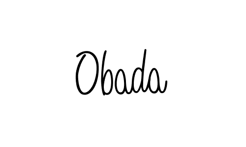 Design your own signature with our free online signature maker. With this signature software, you can create a handwritten (Angelique-Rose-font-FFP) signature for name Obada. Obada signature style 5 images and pictures png