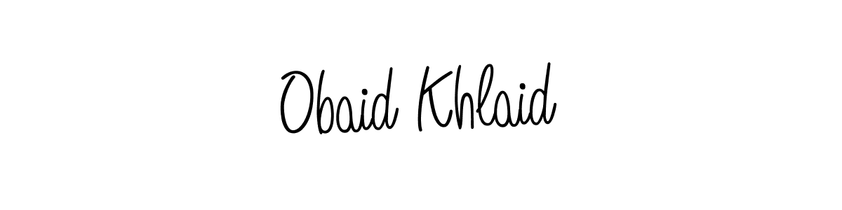 Design your own signature with our free online signature maker. With this signature software, you can create a handwritten (Angelique-Rose-font-FFP) signature for name Obaid Khlaid. Obaid Khlaid signature style 5 images and pictures png