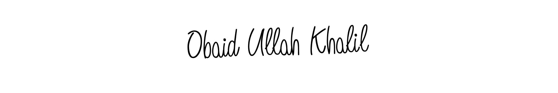 Make a short Obaid Ullah Khalil signature style. Manage your documents anywhere anytime using Angelique-Rose-font-FFP. Create and add eSignatures, submit forms, share and send files easily. Obaid Ullah Khalil signature style 5 images and pictures png