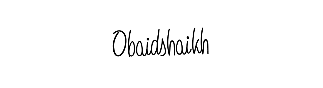 Make a beautiful signature design for name Obaidshaikh. With this signature (Angelique-Rose-font-FFP) style, you can create a handwritten signature for free. Obaidshaikh signature style 5 images and pictures png