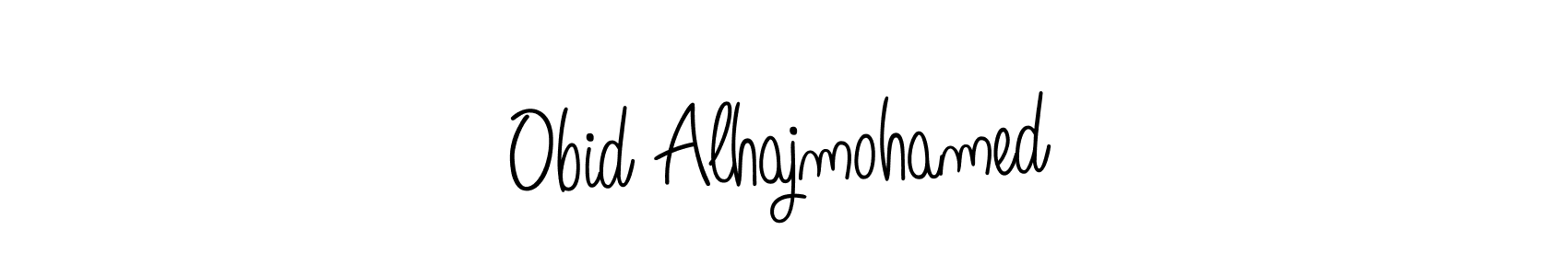 Make a beautiful signature design for name Obid Alhajmohamed. With this signature (Angelique-Rose-font-FFP) style, you can create a handwritten signature for free. Obid Alhajmohamed signature style 5 images and pictures png