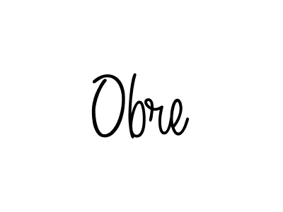 How to make Obre signature? Angelique-Rose-font-FFP is a professional autograph style. Create handwritten signature for Obre name. Obre signature style 5 images and pictures png