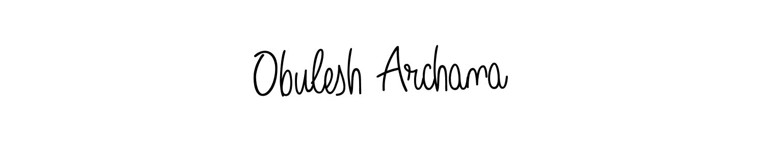 Similarly Angelique-Rose-font-FFP is the best handwritten signature design. Signature creator online .You can use it as an online autograph creator for name Obulesh Archana. Obulesh Archana signature style 5 images and pictures png