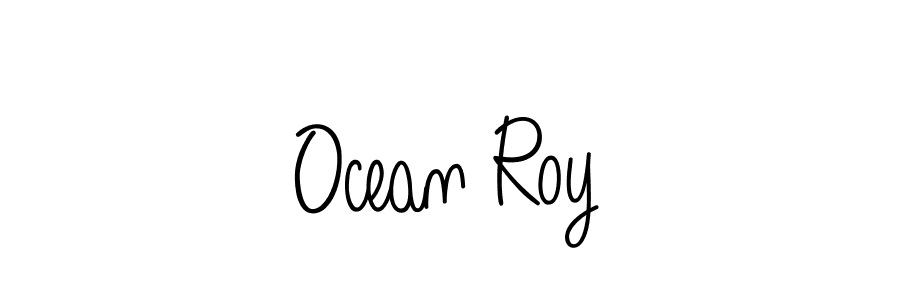Use a signature maker to create a handwritten signature online. With this signature software, you can design (Angelique-Rose-font-FFP) your own signature for name Ocean Roy. Ocean Roy signature style 5 images and pictures png