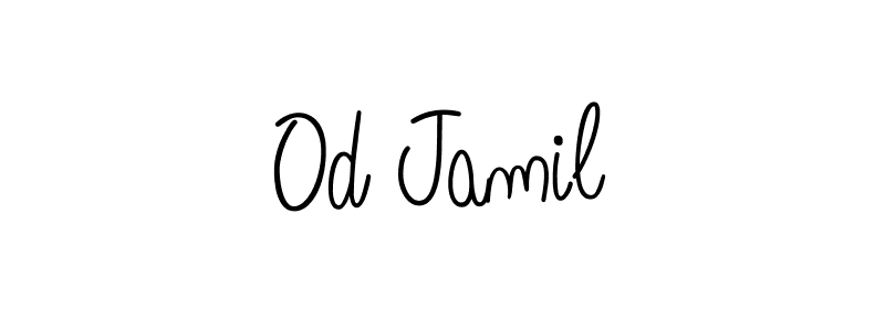 You should practise on your own different ways (Angelique-Rose-font-FFP) to write your name (Od Jamil) in signature. don't let someone else do it for you. Od Jamil signature style 5 images and pictures png