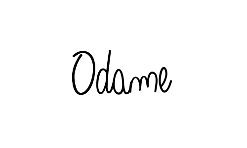 Create a beautiful signature design for name Odame. With this signature (Angelique-Rose-font-FFP) fonts, you can make a handwritten signature for free. Odame signature style 5 images and pictures png