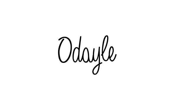 Make a beautiful signature design for name Odayle. With this signature (Angelique-Rose-font-FFP) style, you can create a handwritten signature for free. Odayle signature style 5 images and pictures png