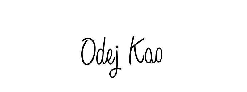 if you are searching for the best signature style for your name Odej Kao. so please give up your signature search. here we have designed multiple signature styles  using Angelique-Rose-font-FFP. Odej Kao signature style 5 images and pictures png