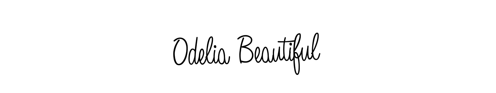 Make a beautiful signature design for name Odelia Beautiful. With this signature (Angelique-Rose-font-FFP) style, you can create a handwritten signature for free. Odelia Beautiful signature style 5 images and pictures png