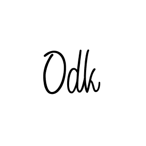 Use a signature maker to create a handwritten signature online. With this signature software, you can design (Angelique-Rose-font-FFP) your own signature for name Odk. Odk signature style 5 images and pictures png