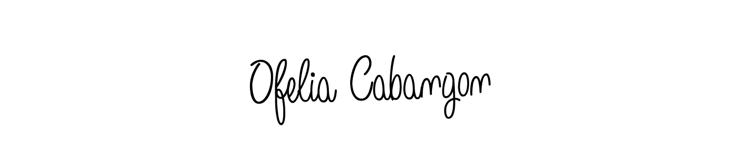 Also we have Ofelia Cabangon name is the best signature style. Create professional handwritten signature collection using Angelique-Rose-font-FFP autograph style. Ofelia Cabangon signature style 5 images and pictures png