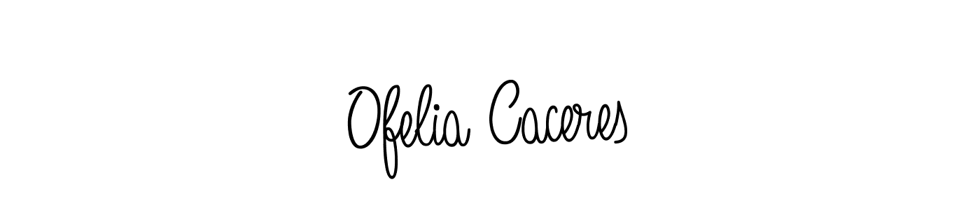 The best way (Angelique-Rose-font-FFP) to make a short signature is to pick only two or three words in your name. The name Ofelia Caceres include a total of six letters. For converting this name. Ofelia Caceres signature style 5 images and pictures png