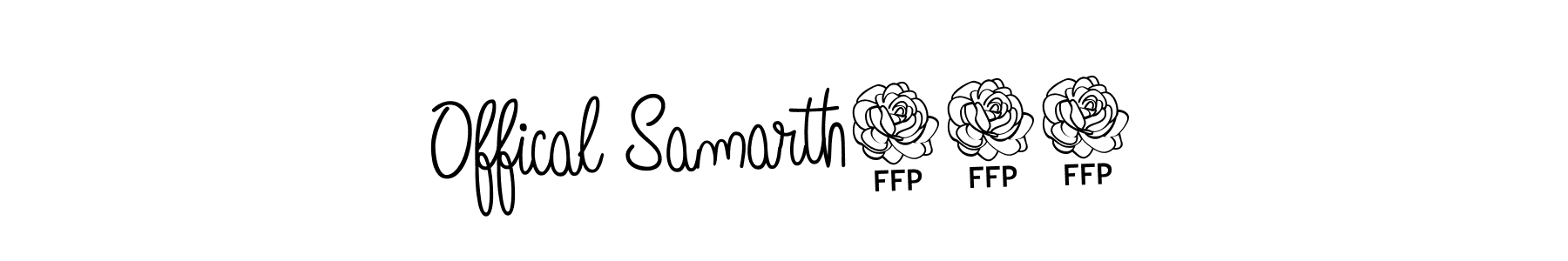 The best way (Angelique-Rose-font-FFP) to make a short signature is to pick only two or three words in your name. The name Offical Samarth288 include a total of six letters. For converting this name. Offical Samarth288 signature style 5 images and pictures png