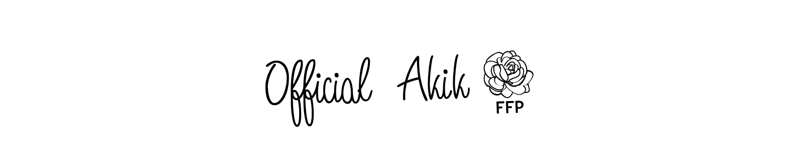 Make a beautiful signature design for name Official  Akik 1. With this signature (Angelique-Rose-font-FFP) style, you can create a handwritten signature for free. Official  Akik 1 signature style 5 images and pictures png