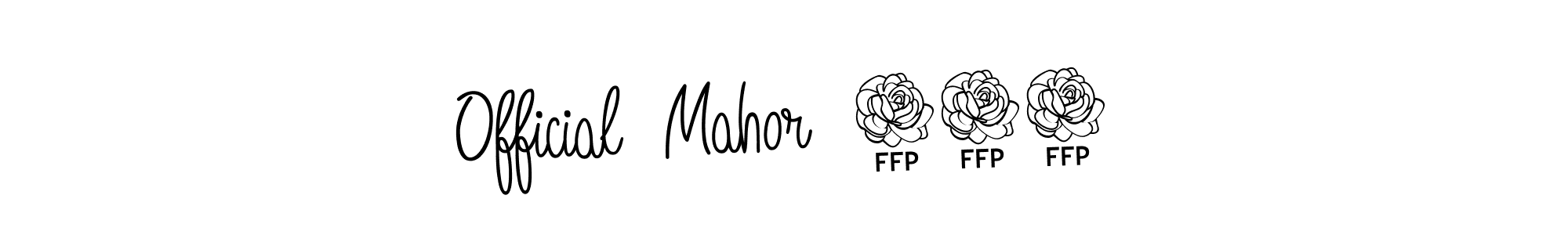 The best way (Angelique-Rose-font-FFP) to make a short signature is to pick only two or three words in your name. The name Official  Mahor  143 include a total of six letters. For converting this name. Official  Mahor  143 signature style 5 images and pictures png