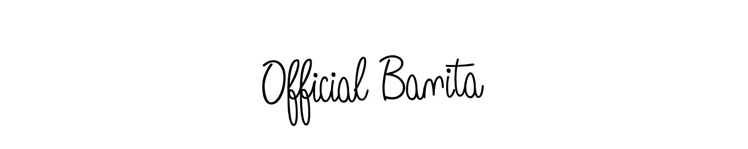 if you are searching for the best signature style for your name Official Banita. so please give up your signature search. here we have designed multiple signature styles  using Angelique-Rose-font-FFP. Official Banita signature style 5 images and pictures png