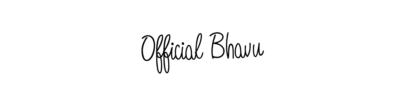 Design your own signature with our free online signature maker. With this signature software, you can create a handwritten (Angelique-Rose-font-FFP) signature for name Official Bhavu. Official Bhavu signature style 5 images and pictures png