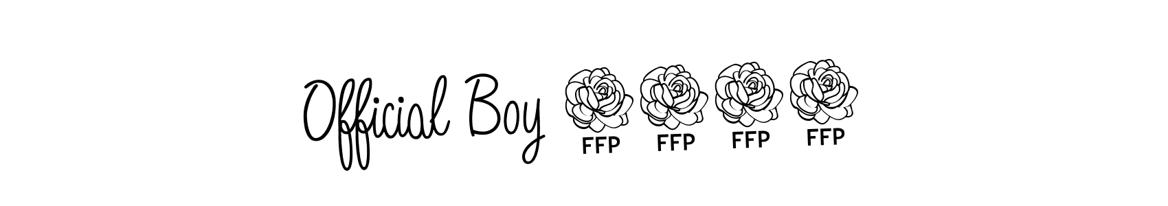 How to Draw Official Boy 4444 signature style? Angelique-Rose-font-FFP is a latest design signature styles for name Official Boy 4444. Official Boy 4444 signature style 5 images and pictures png