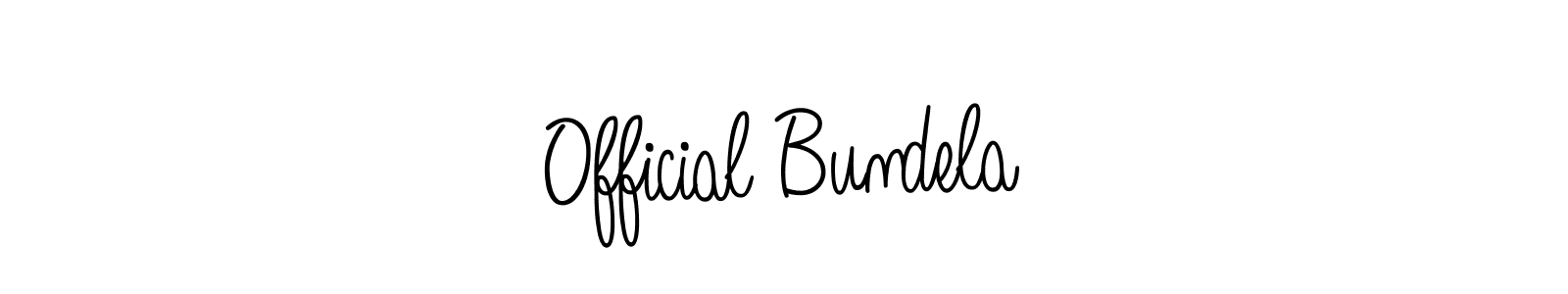 Official Bundela stylish signature style. Best Handwritten Sign (Angelique-Rose-font-FFP) for my name. Handwritten Signature Collection Ideas for my name Official Bundela. Official Bundela signature style 5 images and pictures png