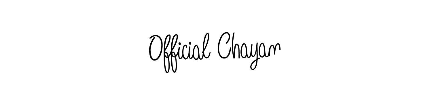 Use a signature maker to create a handwritten signature online. With this signature software, you can design (Angelique-Rose-font-FFP) your own signature for name Official Chayan. Official Chayan signature style 5 images and pictures png