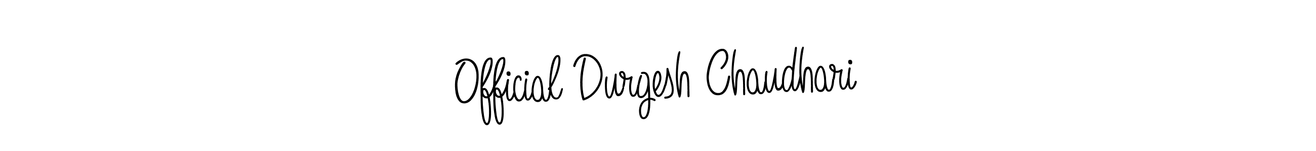 Design your own signature with our free online signature maker. With this signature software, you can create a handwritten (Angelique-Rose-font-FFP) signature for name Official Durgesh Chaudhari. Official Durgesh Chaudhari signature style 5 images and pictures png