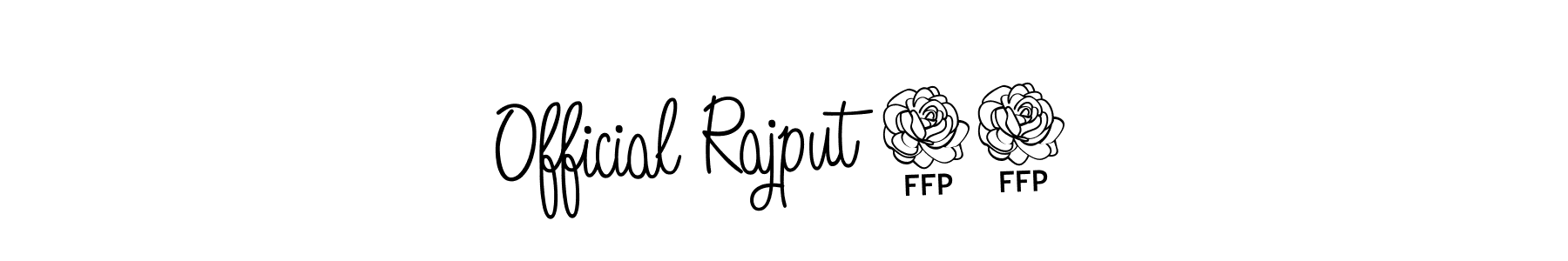 Use a signature maker to create a handwritten signature online. With this signature software, you can design (Angelique-Rose-font-FFP) your own signature for name Official Rajput 88. Official Rajput 88 signature style 5 images and pictures png