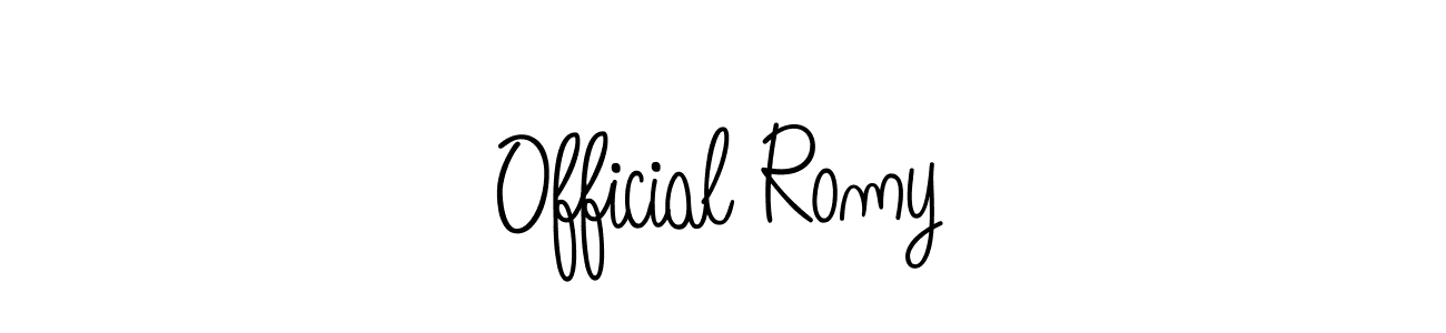 if you are searching for the best signature style for your name Official Romy. so please give up your signature search. here we have designed multiple signature styles  using Angelique-Rose-font-FFP. Official Romy signature style 5 images and pictures png