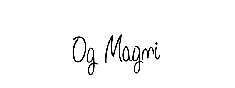 Best and Professional Signature Style for Og Magni. Angelique-Rose-font-FFP Best Signature Style Collection. Og Magni signature style 5 images and pictures png