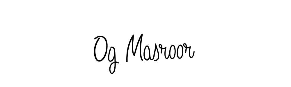 The best way (Angelique-Rose-font-FFP) to make a short signature is to pick only two or three words in your name. The name Og Masroor include a total of six letters. For converting this name. Og Masroor signature style 5 images and pictures png