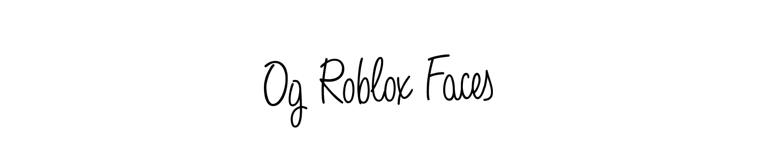 How to make Og Roblox Faces signature? Angelique-Rose-font-FFP is a professional autograph style. Create handwritten signature for Og Roblox Faces name. Og Roblox Faces signature style 5 images and pictures png