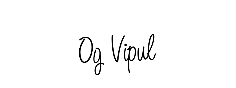 if you are searching for the best signature style for your name Og Vipul. so please give up your signature search. here we have designed multiple signature styles  using Angelique-Rose-font-FFP. Og Vipul signature style 5 images and pictures png