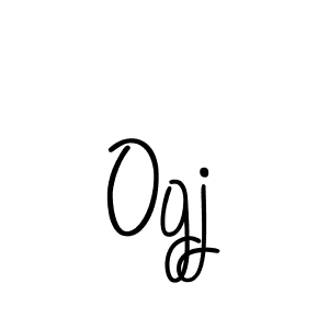 Make a beautiful signature design for name Ogj. With this signature (Angelique-Rose-font-FFP) style, you can create a handwritten signature for free. Ogj signature style 5 images and pictures png